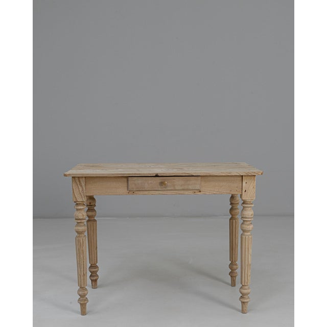 French 19th Century French Louis XVI Wooden Writing Table With Drawer For Sale - Image 3 of 18