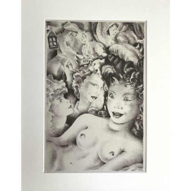 Marietta Lydis original lithograph drawn on the stone by Lydis and printed in Paris by F. Mourlot. An illustration for...