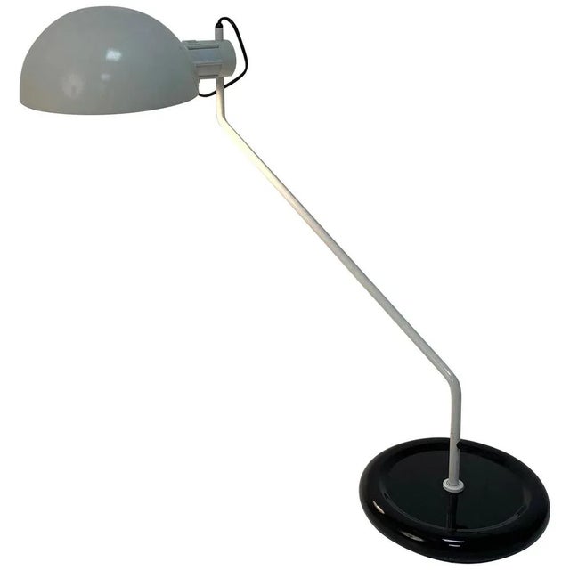 Adjustable Desk Lamp in White and Black from Guzzini, Italy, 1970s For Sale - Image 16 of 16