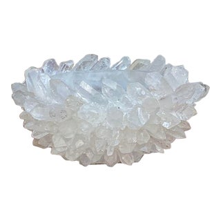 Large Rock Crystal Cluster Bowl For Sale