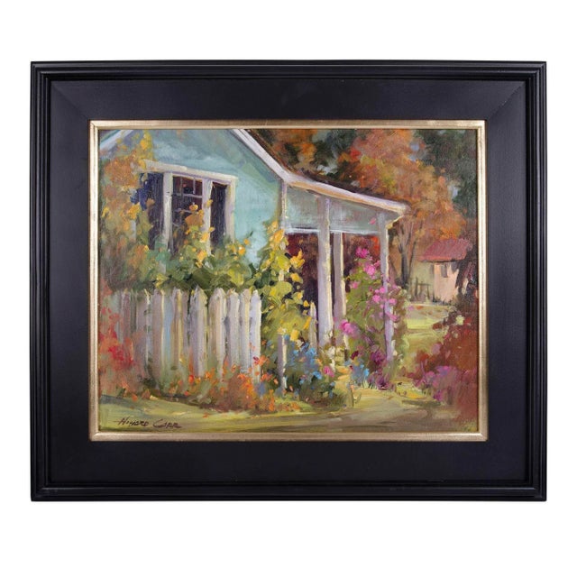Howard Carr "Garden Colors" American Oil Painting on Canvas For Sale - Image 6 of 6