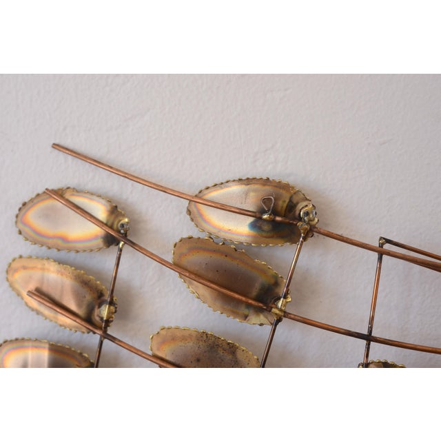 Gold Mid Century Musical Staff & Notes Metal Wall Sculpture For Sale - Image 8 of 9
