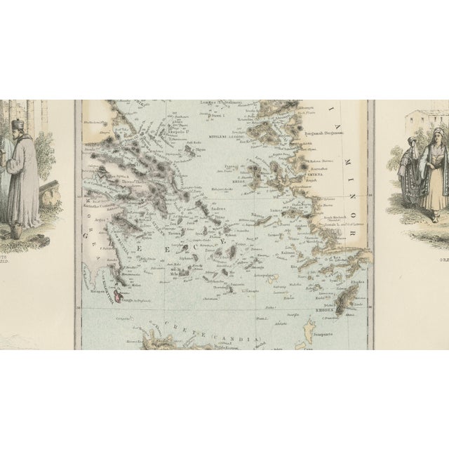 Paper Antique Map of Turkey and Constantinople from Fullarton, 1865 For Sale - Image 7 of 10