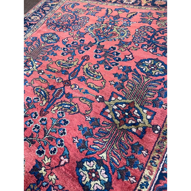 Antique Persian Lilihan Rug For Sale In Chicago - Image 6 of 9