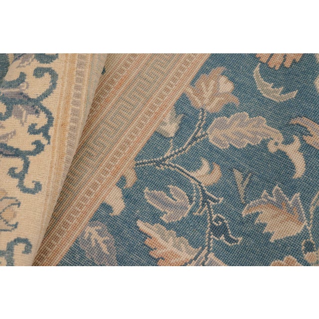 Textile Sunfaded Green/Tan Wool Rug - 8'3'' X 9'10'' For Sale - Image 7 of 10