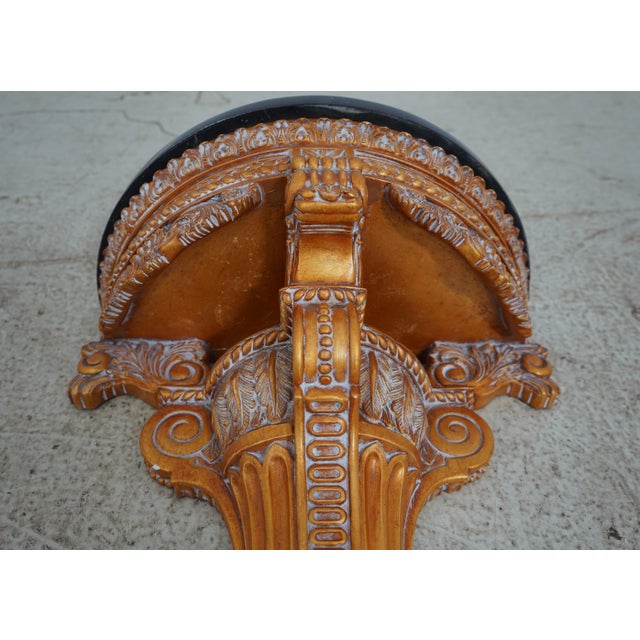 Pair Maitland Smith Gold & Marble Hanging Wall Shelves For Sale - Image 9 of 11