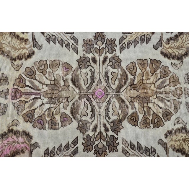 Mid 20th Century Oushak Anatolian Floral Carpet For Sale - Image 9 of 10