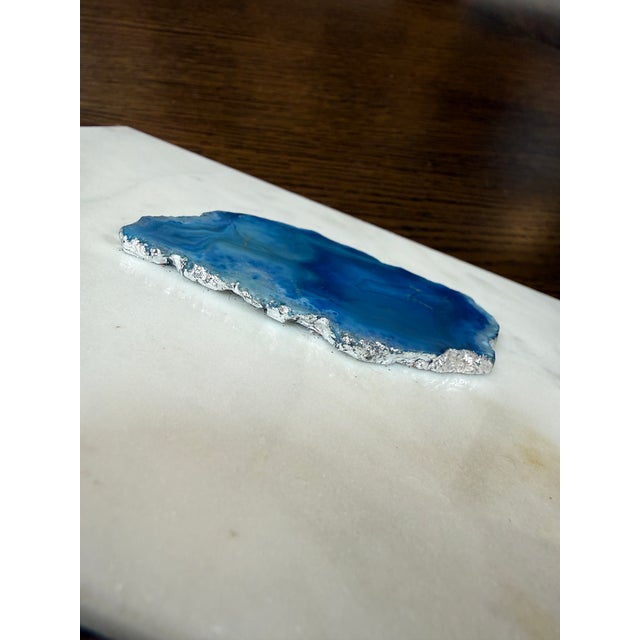 Stone Agate Slice, Marble, Wood Keepsake Box For Sale - Image 7 of 12