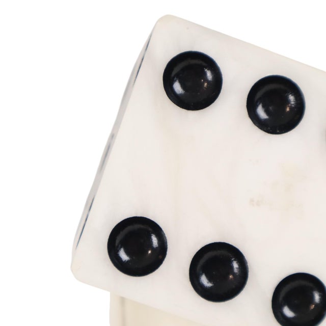 Vintage Alabaster Dice Paperweight Figurine For Sale - Image 13 of 14