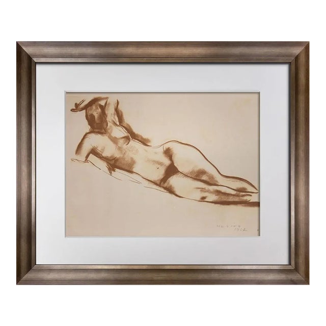 Marino Marini Lithograph Signed Ltd Edition "Riposo" With Custom Frame For Sale