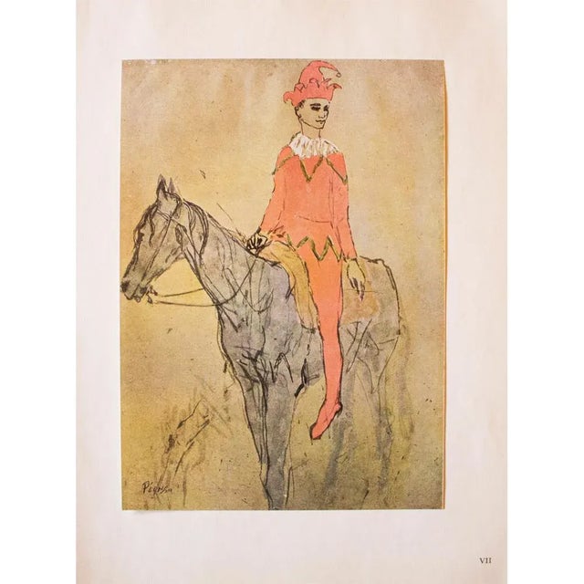 Salmon 1955 After Pablo Picasso, "Clown a Cheval" 2nd French Edition Period Offset Lithograph For Sale - Image 8 of 8