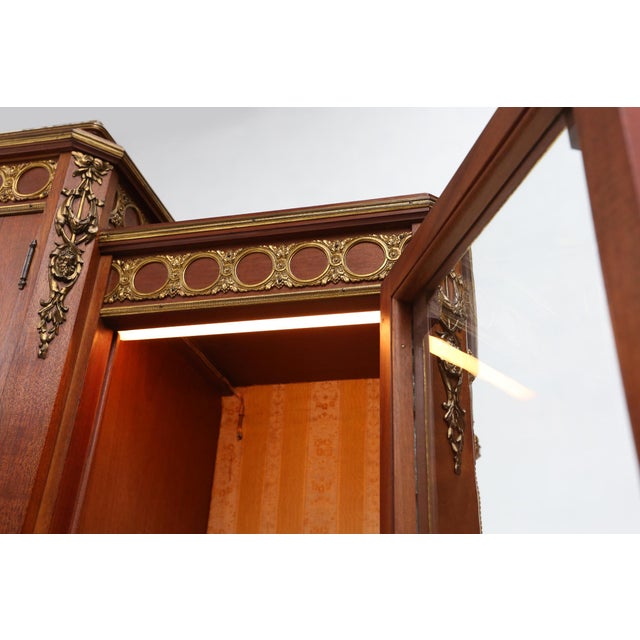 Louis Xvi Display Cabinet in Marquetry with Light, France, 1850s For Sale - Image 15 of 18