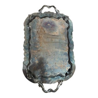1883 f.b. Rogers Silver Co Large Silverplate Serving Tray For Sale