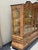 1970s Hand Painted Gold Leaf Chinoiserie Vitrine Burl Wood Display Cabinet For Sale - Image 13 of 16