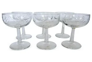 Art Deco Style Barware - Set of 6 Glasses