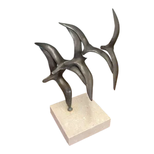 1970s Flock of Seagulls in Flight Sculpture