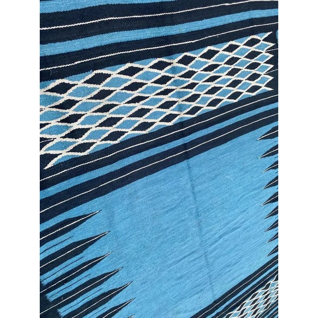 Mid-Century Scandinavian Flat Rug Kilim For Sale - Image 16 of 18