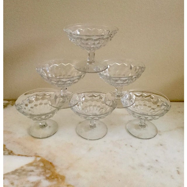 Transparent Vintage Indiana American Glass Sorbet Glasses- Set of 6 For Sale - Image 8 of 8