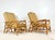 Vintage Rattan Chinese Chippendale Lounge Chairs- A Pair For Sale - Image 4 of 12