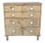 Antique English Solid Stripped Pine 5 Drawer Chest of Drawers or Dresser For Sale