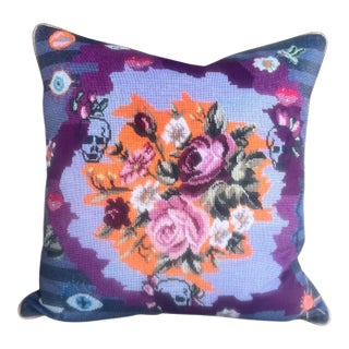 Velvet "Twilight" Custom Made Feather Down Pillow, Original For Sale