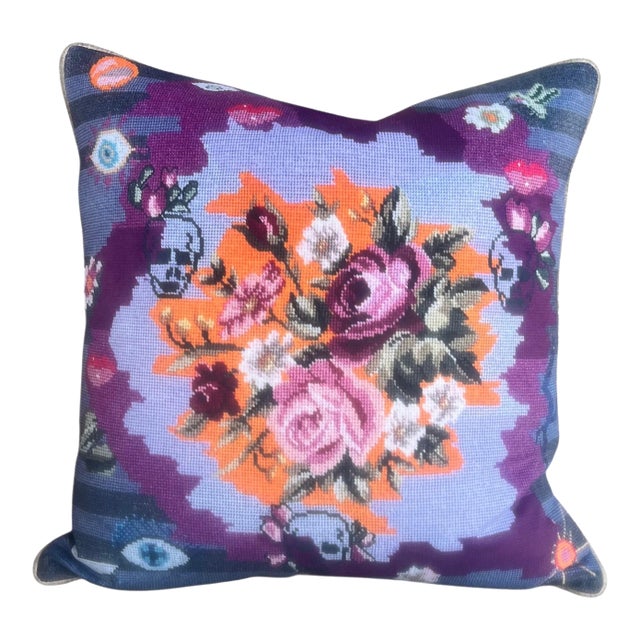 Velvet "Twilight" Custom Made Feather Down Pillow, Original For Sale