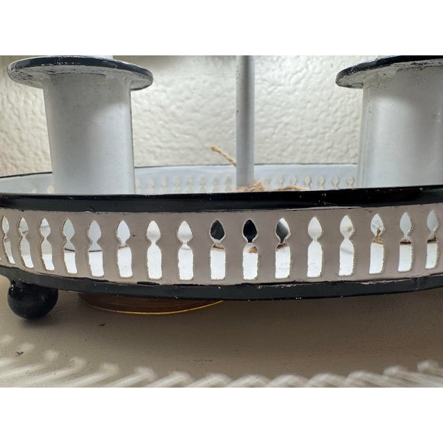 Vintage French Tole Bouillotte Table Lamp For Sale - Image 10 of 11