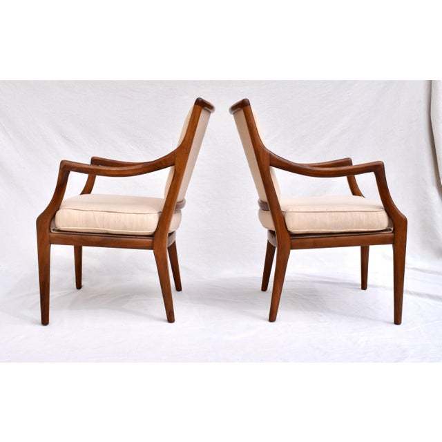 Jack Van der Molen Mid 20th Century Pair of Open Armchairs Attributed to t.h. Robsjohn-Gibbing for Widdicomb For Sale - Image 4 of 9