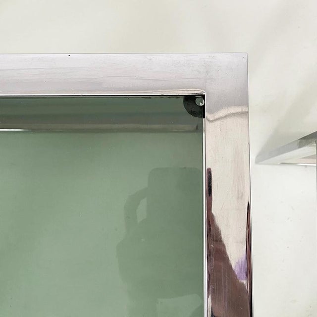 Italian Modern Trio of Coffee Tables in Smoked Glass and Metal, 1980s For Sale - Image 9 of 18