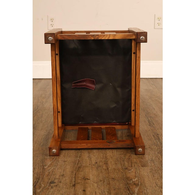 Stickley Mission Collection Oak Spindle Footstool For Sale - Image 15 of 18
