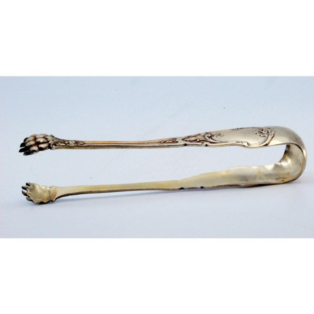 Silver Claw-Shaped Ice Tongs For Sale - Image 4 of 9