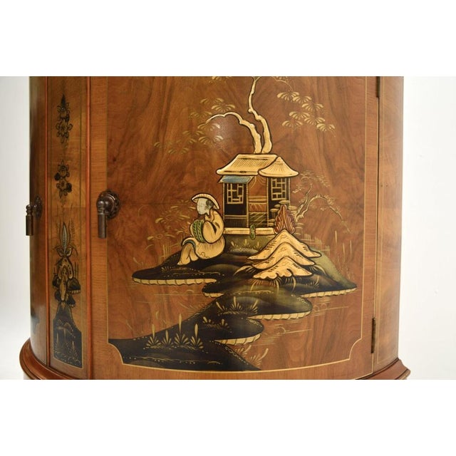 Walnut and Chinoiserie Cabinet, 1920s For Sale - Image 11 of 12