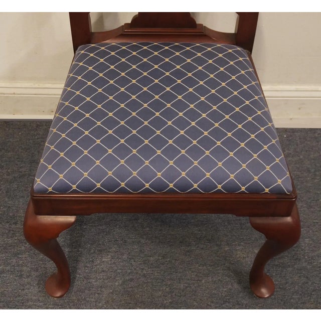 Brown Henkel Harris Traditional Queen Anne Style Wild Black Cherry Dining Side Chair 105s For Sale - Image 8 of 10