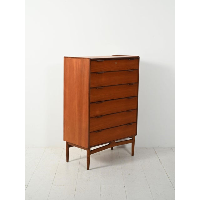 Danish Teak Chest of Drawers with Contrasting Details, 1960s For Sale - Image 3 of 8