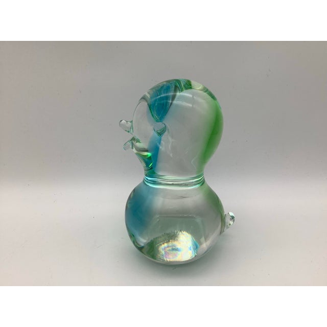 MCM Art Glass Bird Figurine Chalet Glass Paperweight Made in Canada For Sale In Sacramento - Image 6 of 9