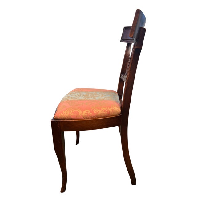 Pair of Late 19th Century Provincial French Lyre-Back Dining Chairs, Empire Revival For Sale - Image 4 of 11