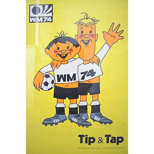 Yellow Football World Cup Tip & Tap Poster, 1974 For Sale - Image 8 of 8