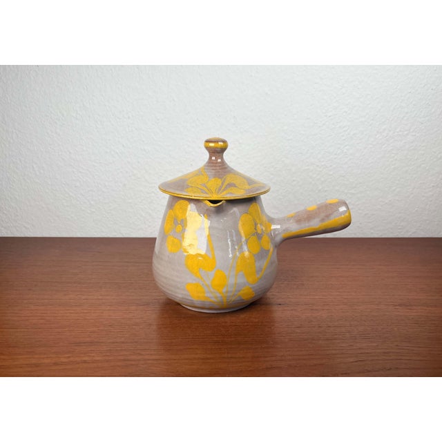 Gray Vintage Italian Japanese Style Pottery Teapot from Cerasarda Fatto a Mano, 1970s For Sale - Image 8 of 18