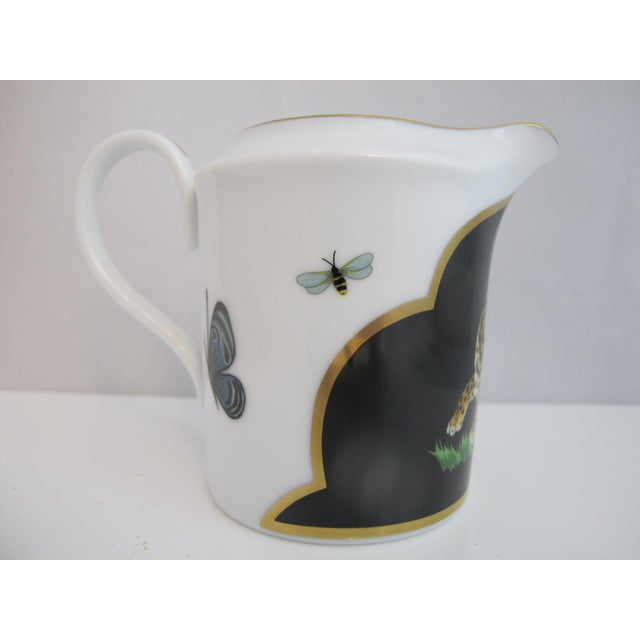 Lynn Chase Leopard Cat Design Jaguar Jungle Porcelain 24k Gold Creamer Pitcher For Sale In Portland, OR - Image 6 of 10