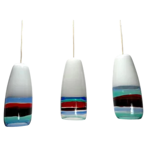 Multicolor Mod. 4035 Pendants attributed to Massimo Vignelli for Venini, Italy, 1950s, Set of 3