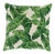 Schumacher Tropical Leaf 22" Pillow in Green & Ivory For Sale
