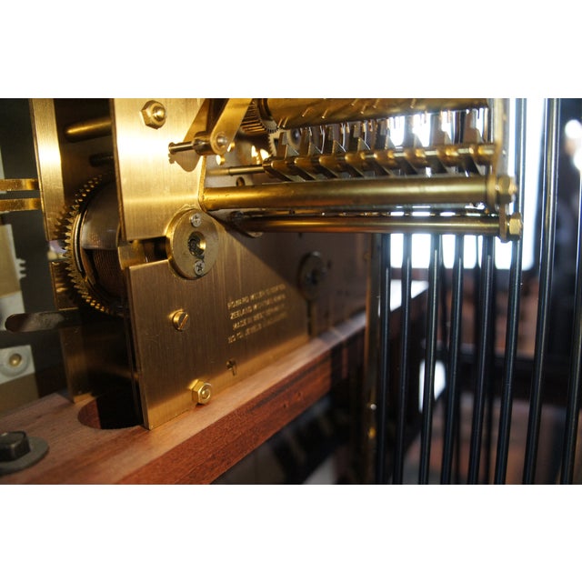 Brown Vintage Howard Miller Georgian Style Flame Mahogany Moon Dial Grandfather Clock For Sale - Image 8 of 16