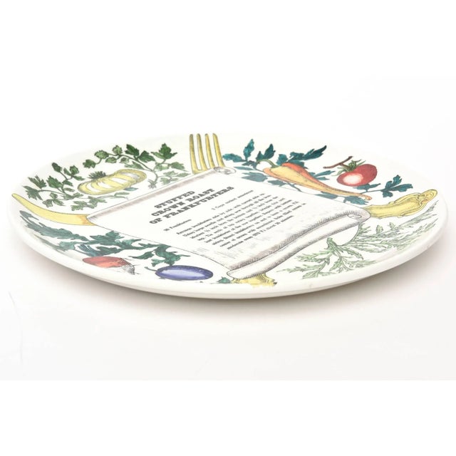 Ceramic Vintage Piero Fornasetti "Recipe" Porcelain Plates Set of 3, 1950's For Sale - Image 7 of 10