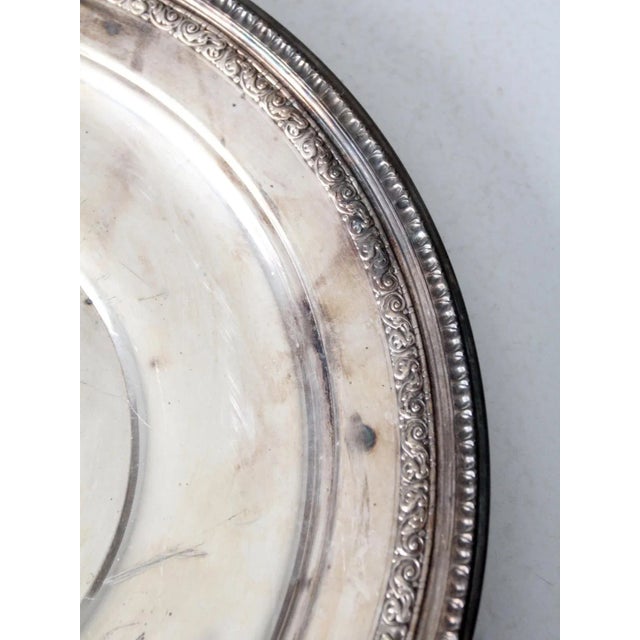 Early 20th Century Vintage Silver Plate Tray For Sale - Image 5 of 9