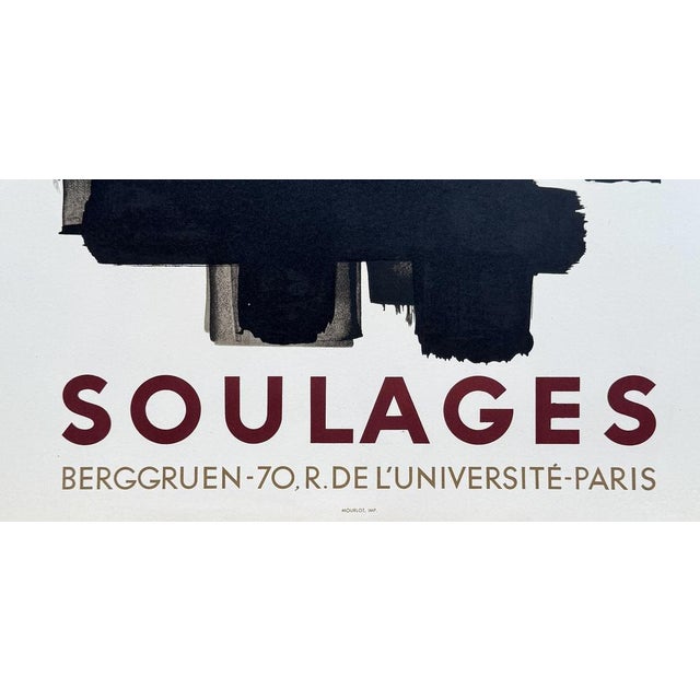 Pierre Soulages, Lithograph No. 3, 1958, Original Lithograph For Sale - Image 5 of 8