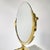 Metal Vintage Mid Century Charles Hollis Jones Brass and Lucite Double Sided Oval Tabletop Mirror For Sale - Image 7 of 10