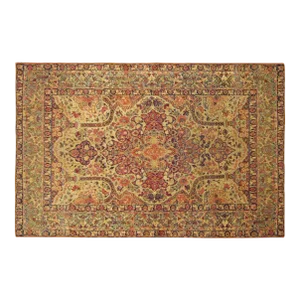 Antique Persian Lavar Oriental Carpet, in Small Size, with a Central Medallion