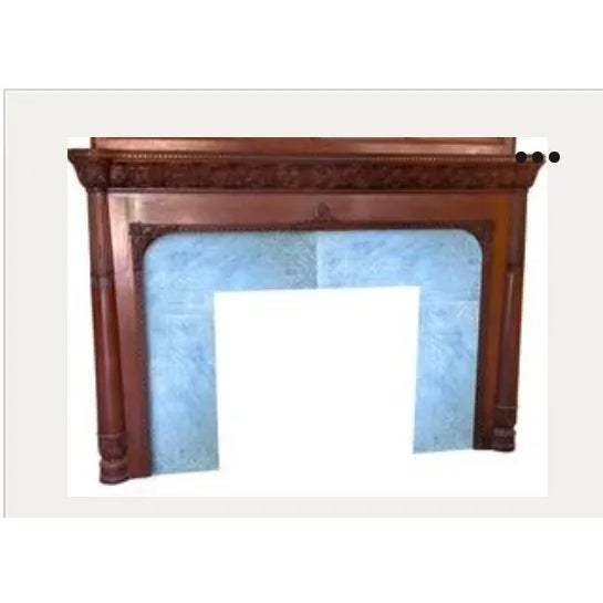 This magnificent 9 feet carved wood and marble fireplace will be any room's focal point. I have bee told it is from 1900s,...
