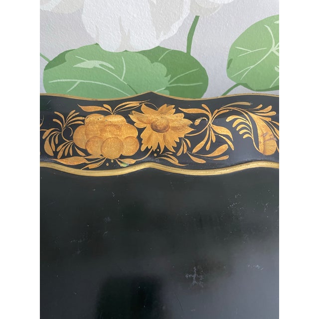 Traditional Antique Painted Tole Tray For Sale - Image 3 of 7