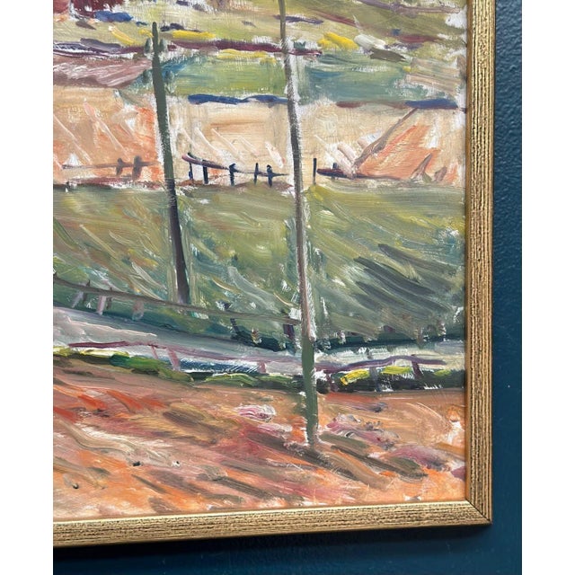Alexander Roos, Landscape, 1950s, Oil Painting on Panel, Framed For Sale - Image 16 of 18